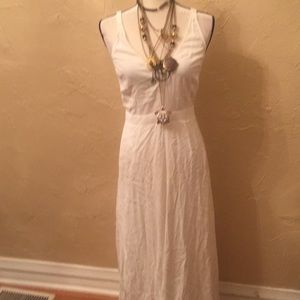 Reformation long ivory color Dress Sz med